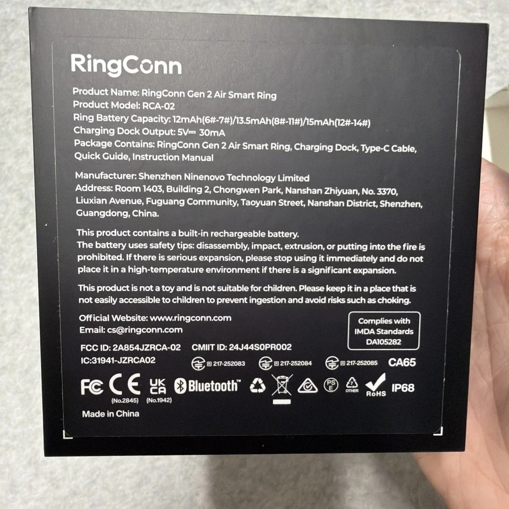 RingConn Gen 2 Air Smart Ring Size 11 Dune Gold